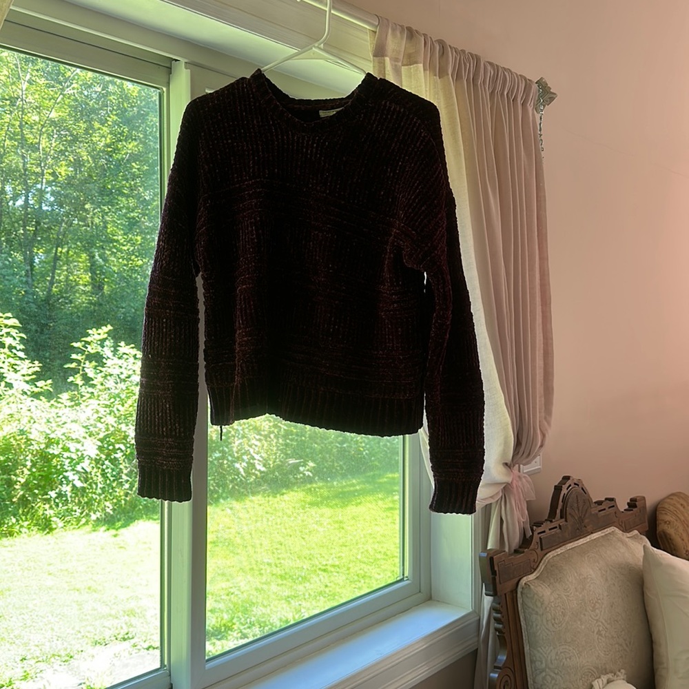 velvet red sweater